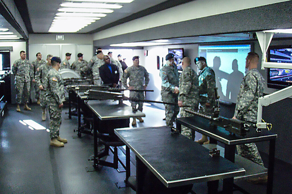 Soldiers in Mobile Classroom